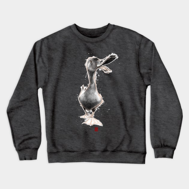 Sketchy Duck Crewneck Sweatshirt by Khasis